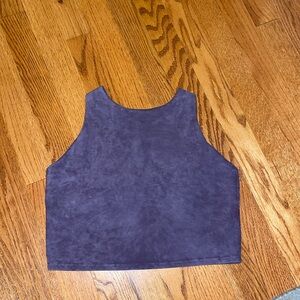 Athleta Garment Dye Conscious Crop Top Purple MEDIUM